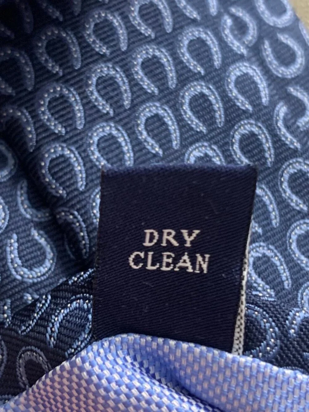 Club Room Men's 3'' 100% Polyester Neck Tie, Blue Horseshoe Pattern, One Size